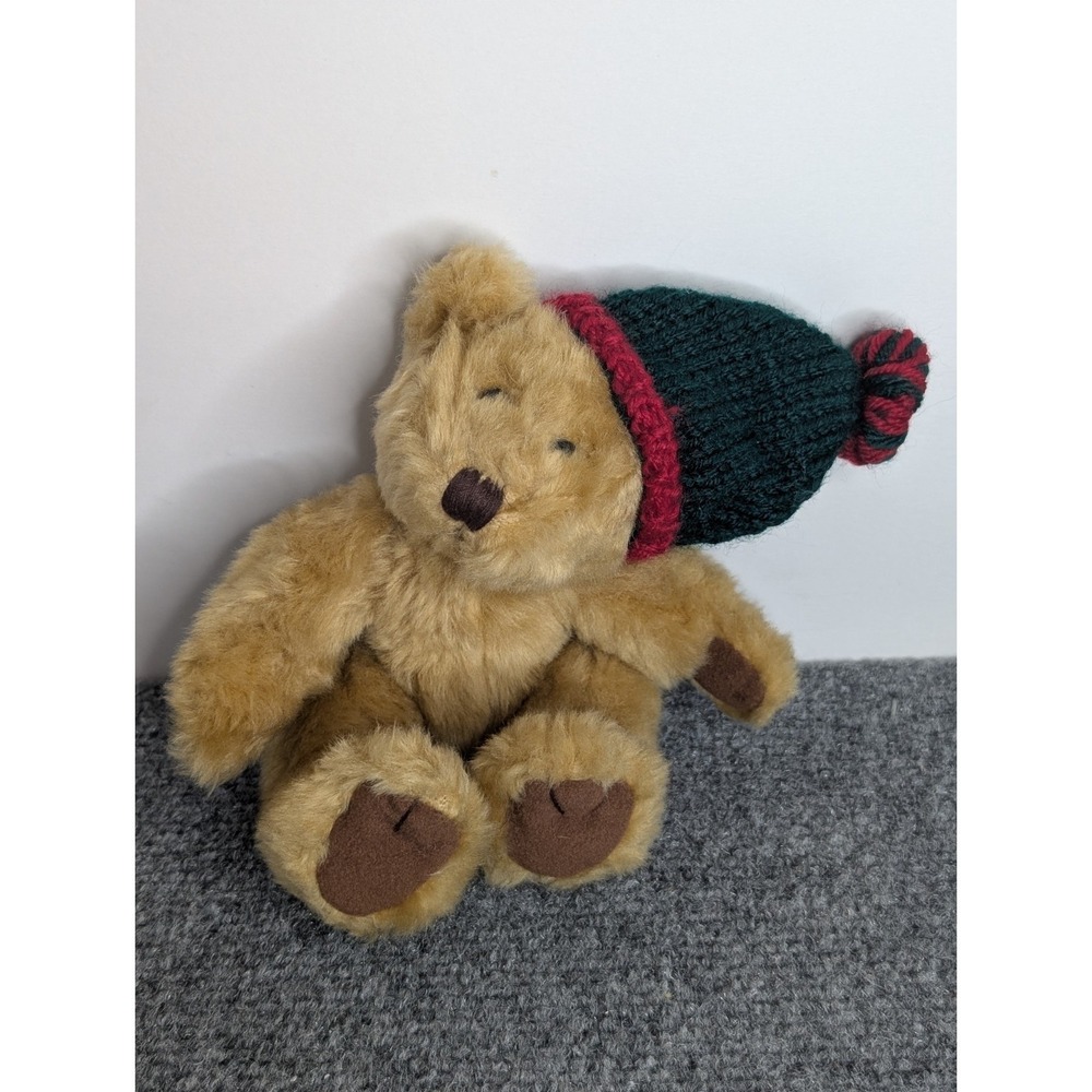 Vintage Mervyns California Eureka Pete Christmas Teddy Bear With Hat 5" Tall
